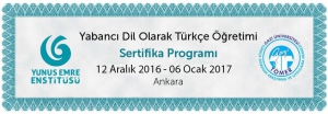 Yabancı Dil Olarak T&uuml;rk&ccedil;e &Ouml;ğretimi Sertifika Programı