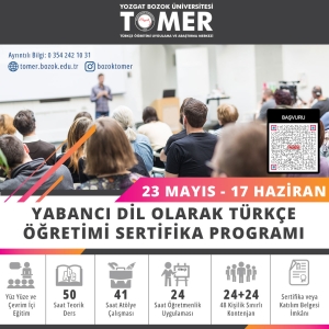 Yabancı Dil Olarak T&uuml;rk&ccedil;e &Ouml;ğretimi Sertifika Programı